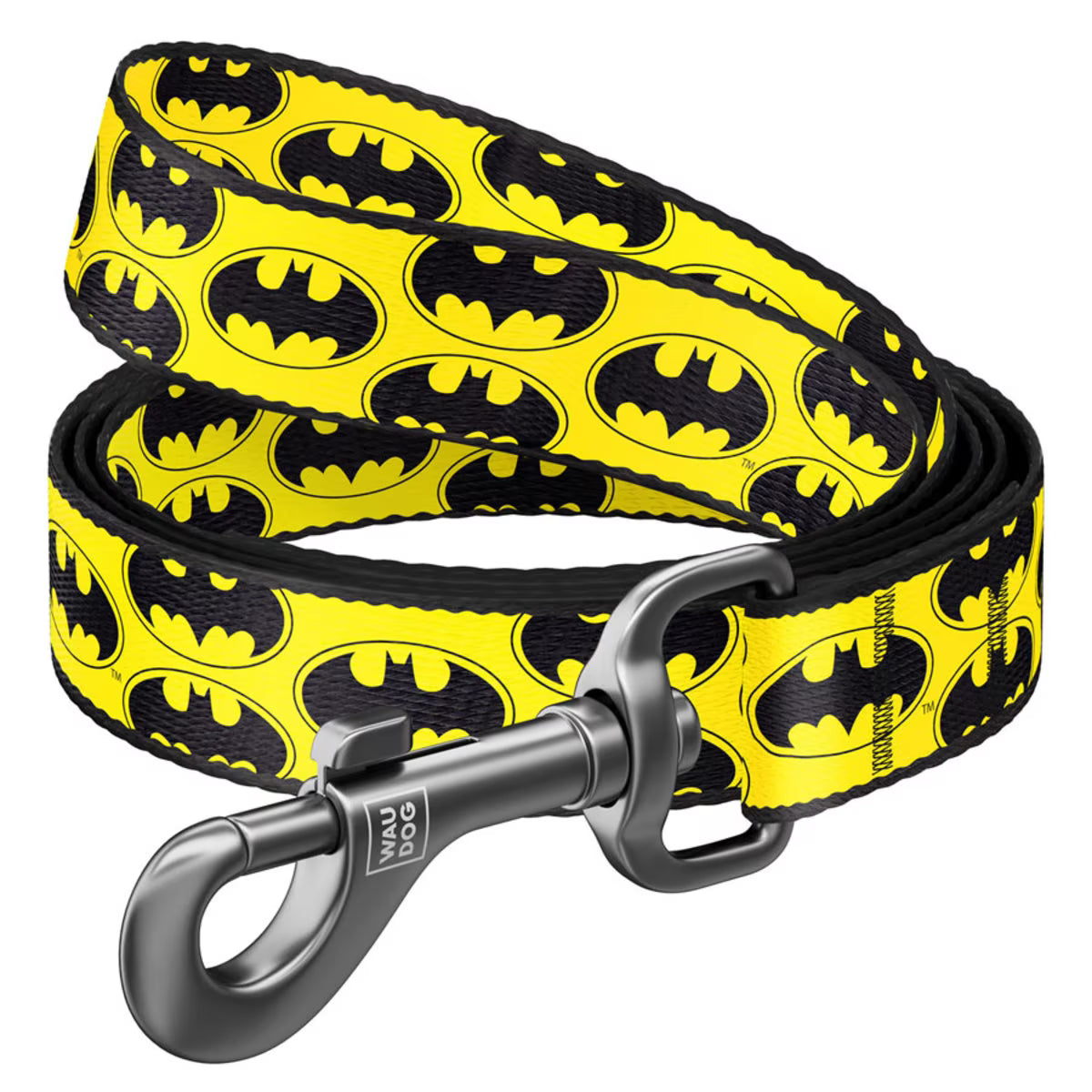 Batman Dog Collar & Leash Set with QR ID Tag