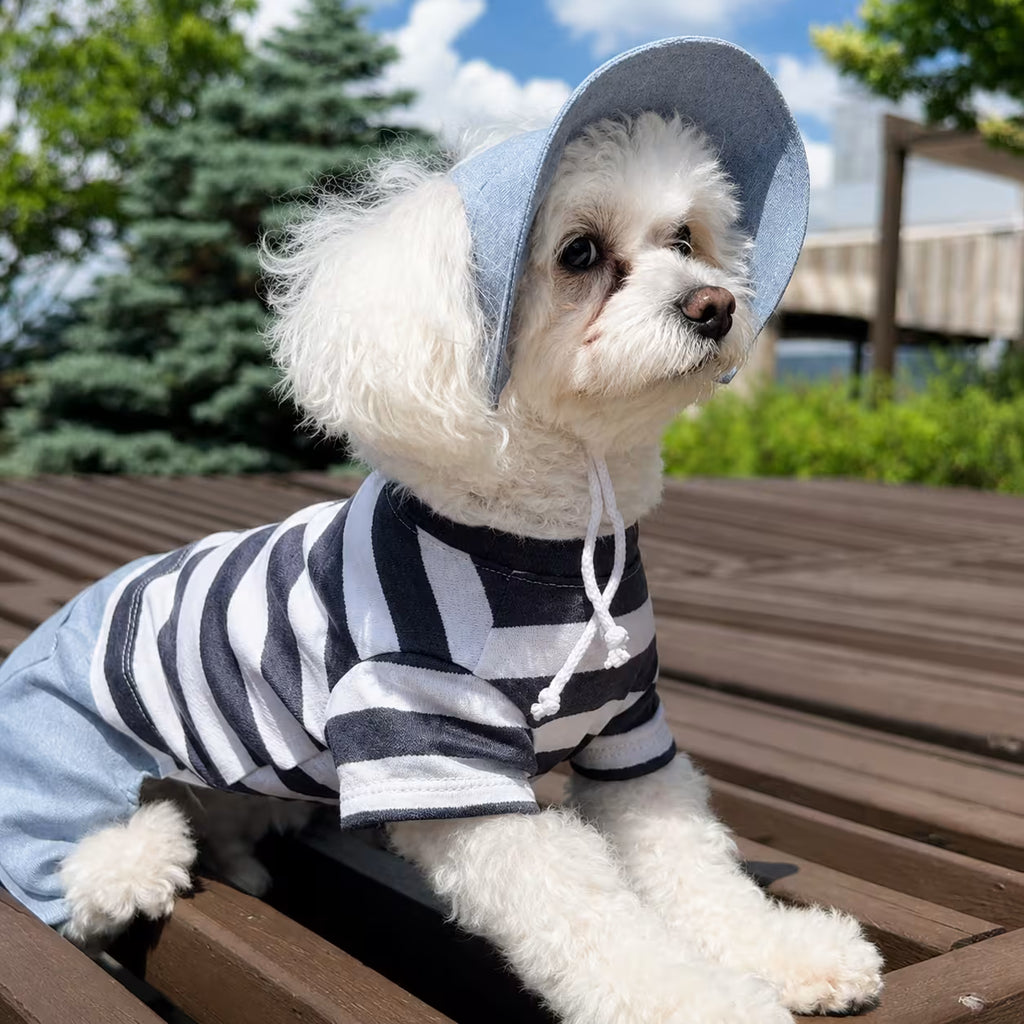 Dog Outfit with Matching Sun Hat