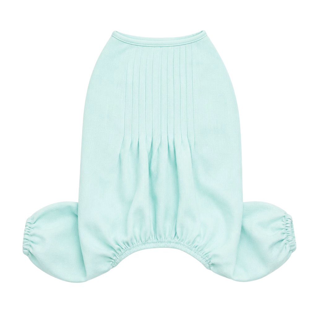 Linen Dog Jumpsuit & Sun Hat Set - Lightweight Summer Dog Outfit