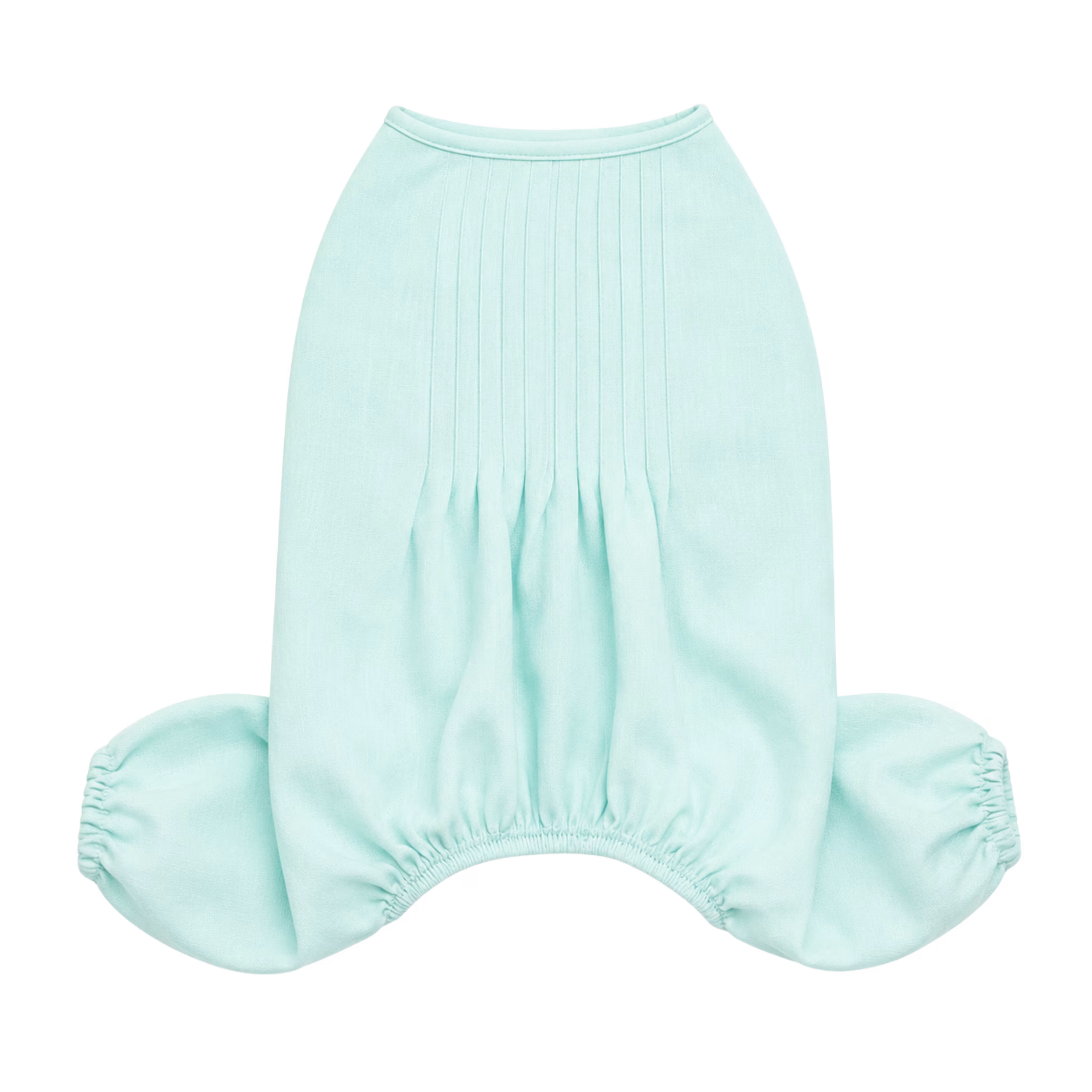 Linen Dog Jumpsuit & Sun Hat Set - Lightweight Summer Dog Outfit