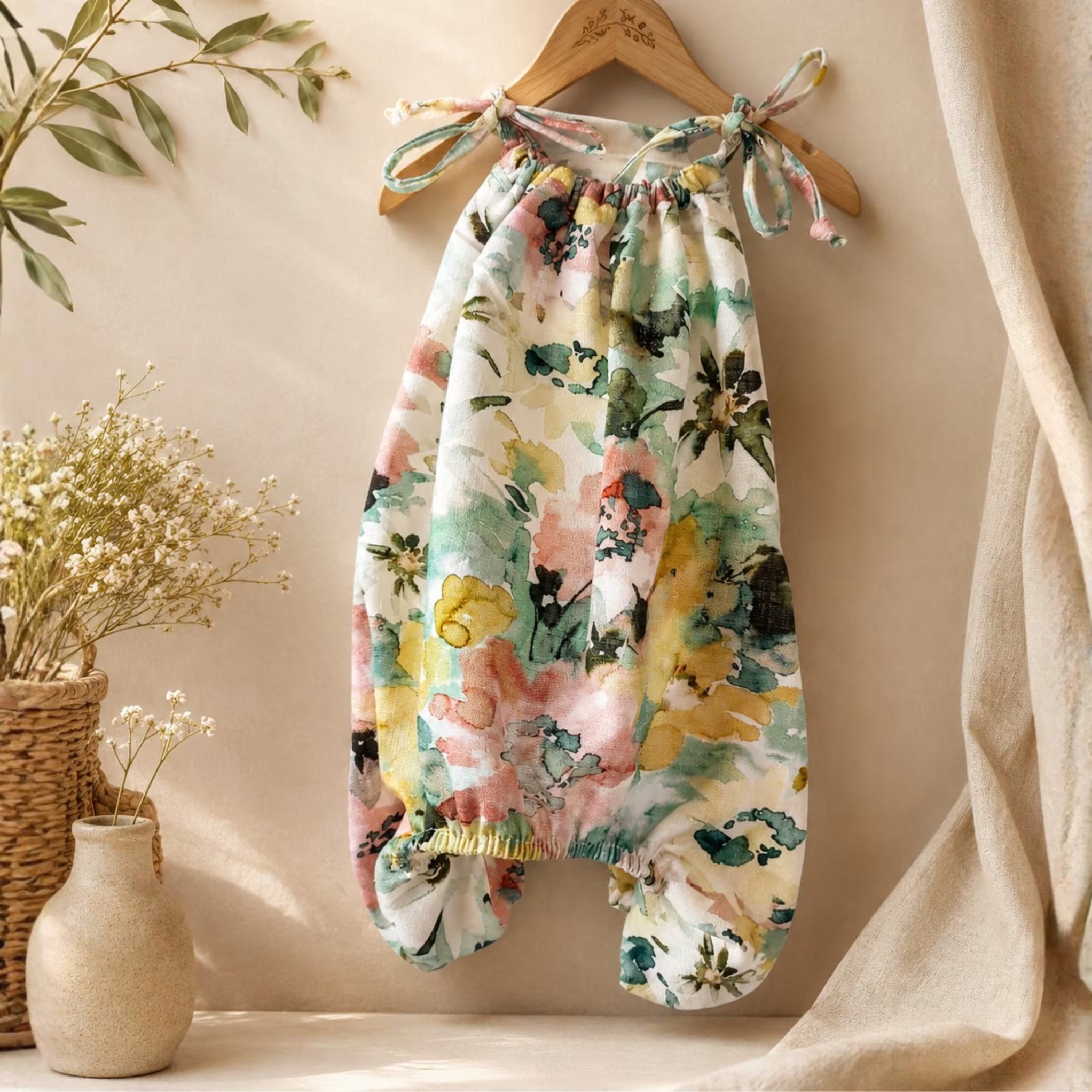 Linen Dog Romper Lightweight Summer Clothing