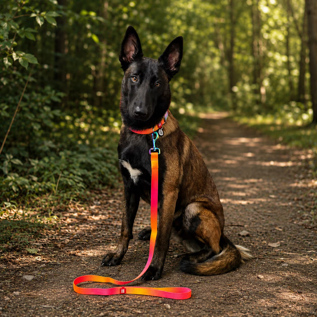 Gradient Recycled Nylon Dog Collar with QR Passport