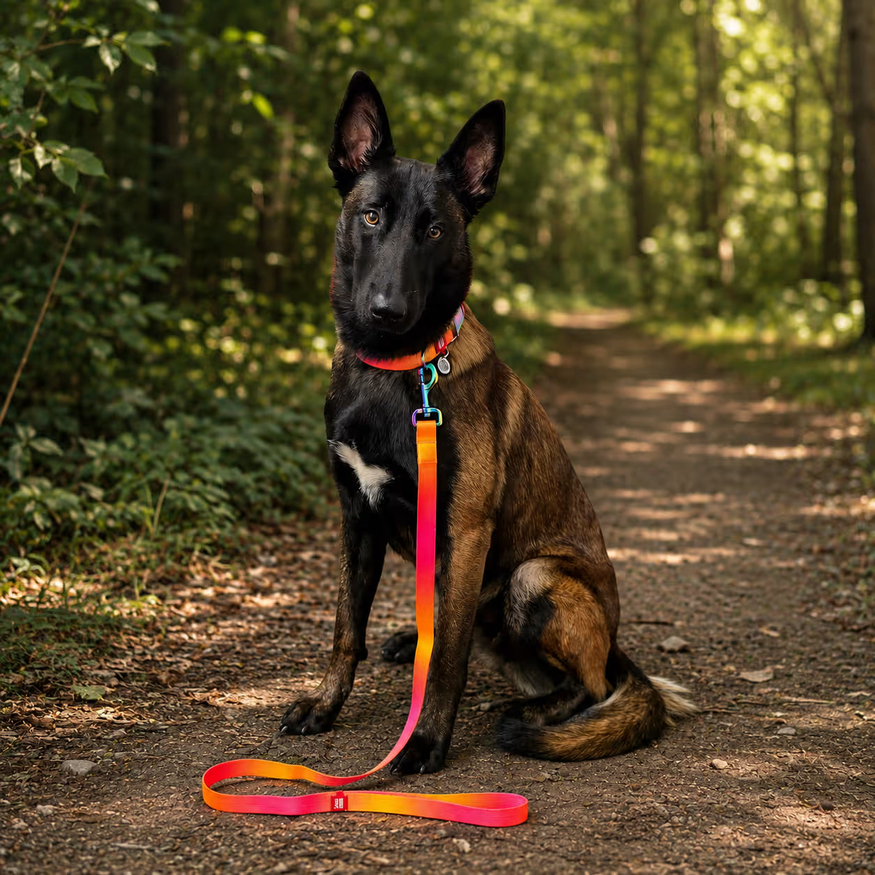 Gradient Recycled Nylon Dog Collar with QR Passport