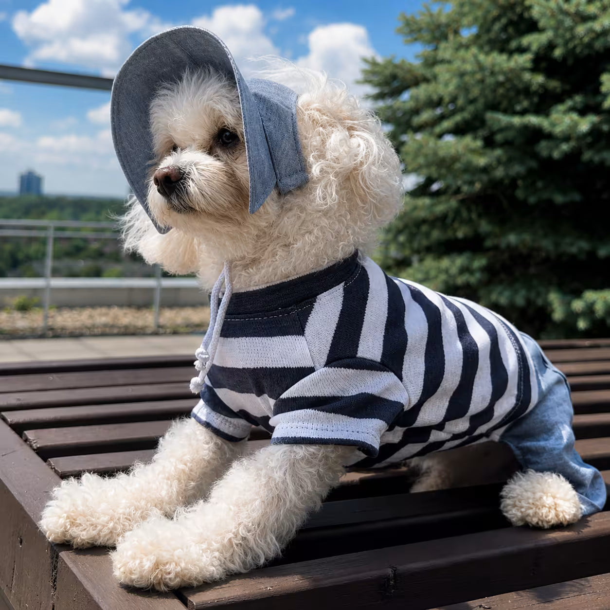 Dog Outfit with Matching Sun Hat