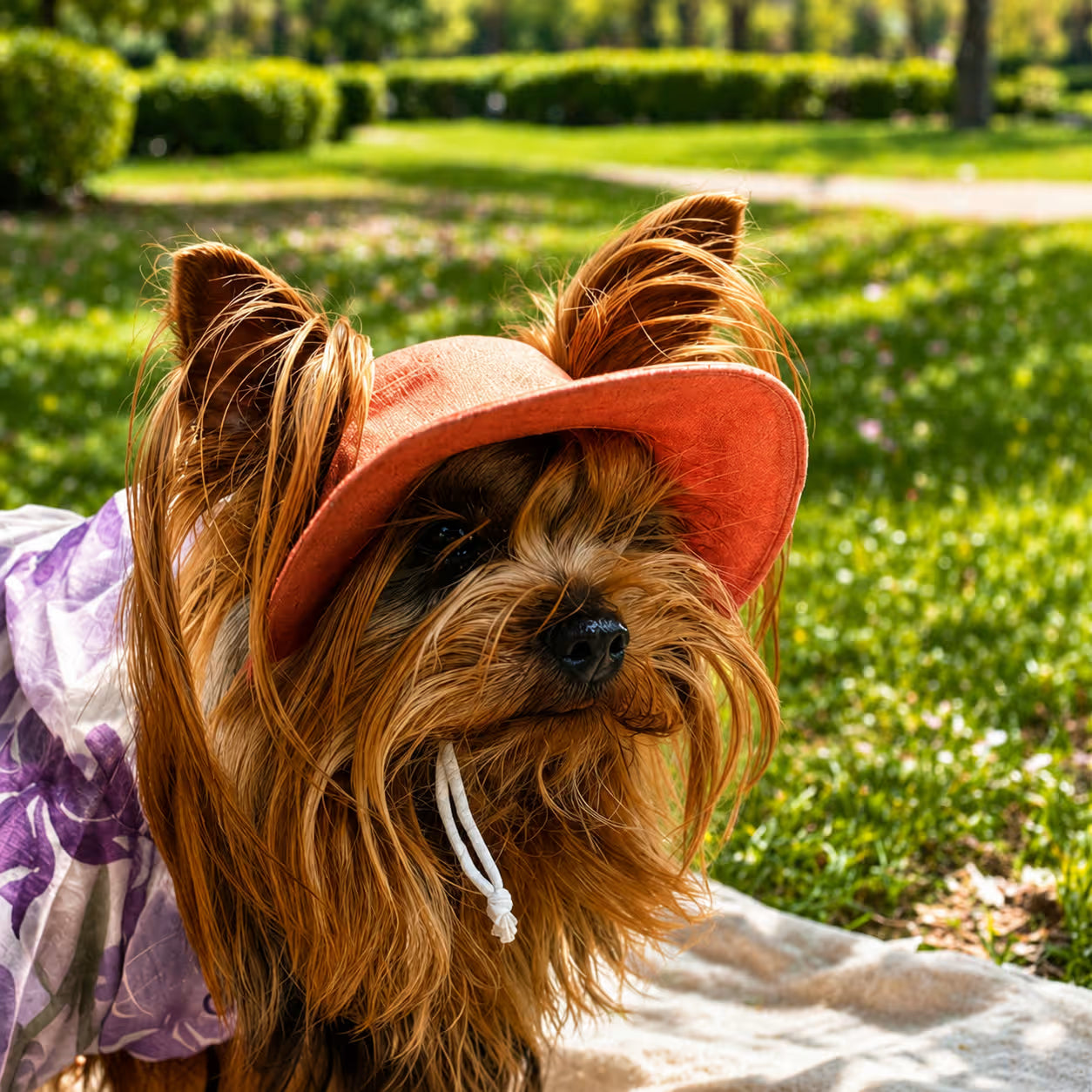 Dog Outfit with Matching Sun Hat