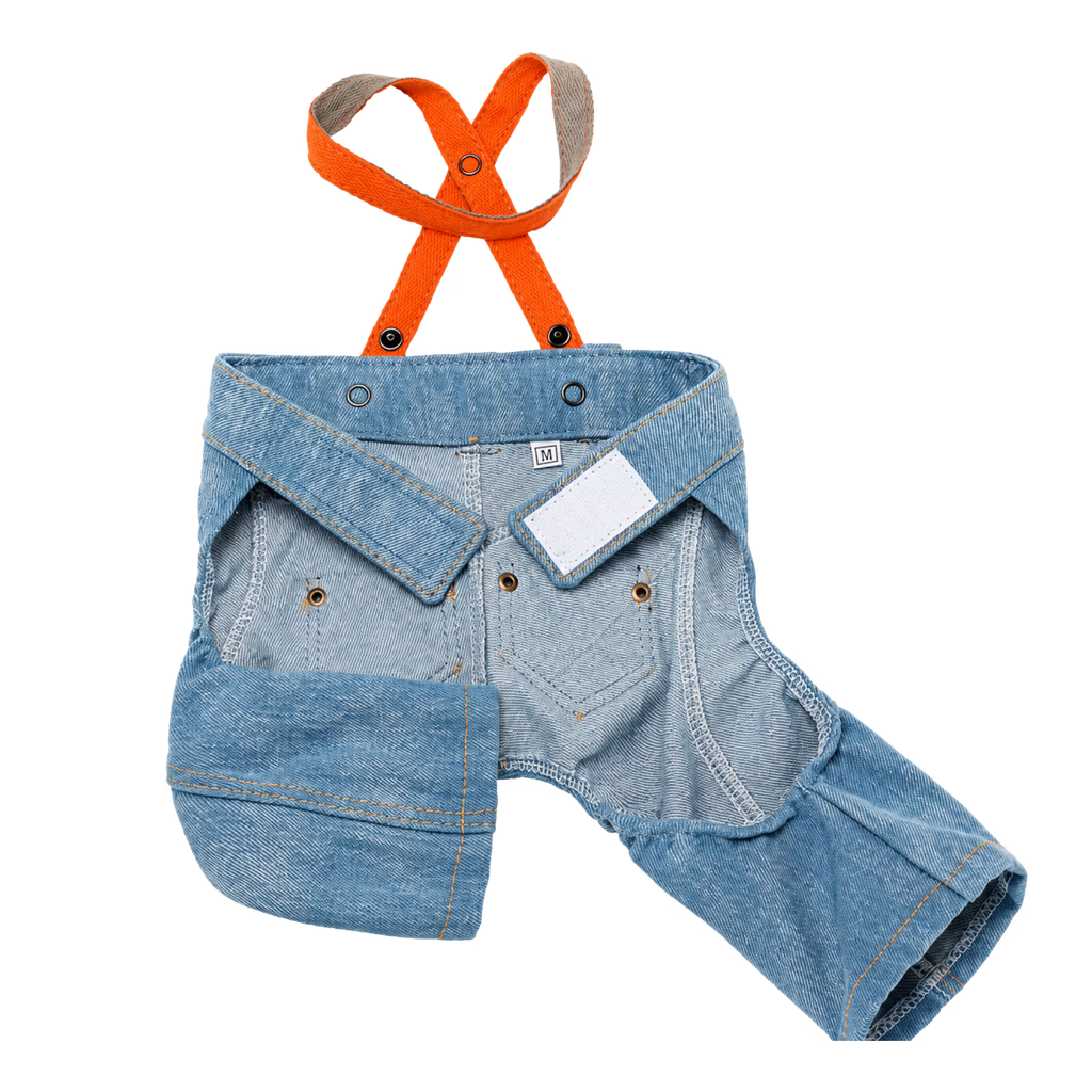 Jeans and Cap Denim Set for Small Dogs