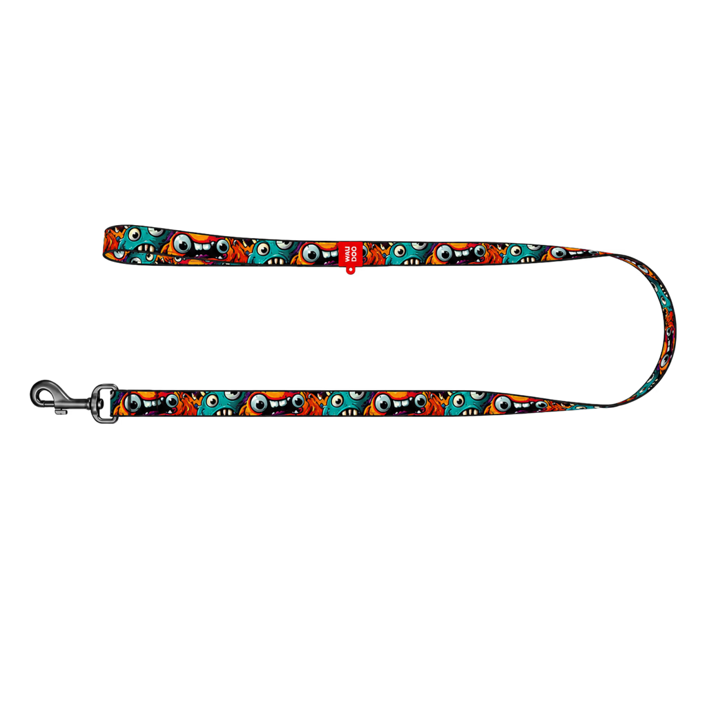 Nylon Dog Leash – Monsters & Oranges Collection