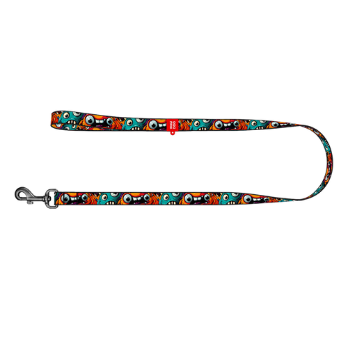 Nylon Dog Leash – Monsters & Oranges Collection