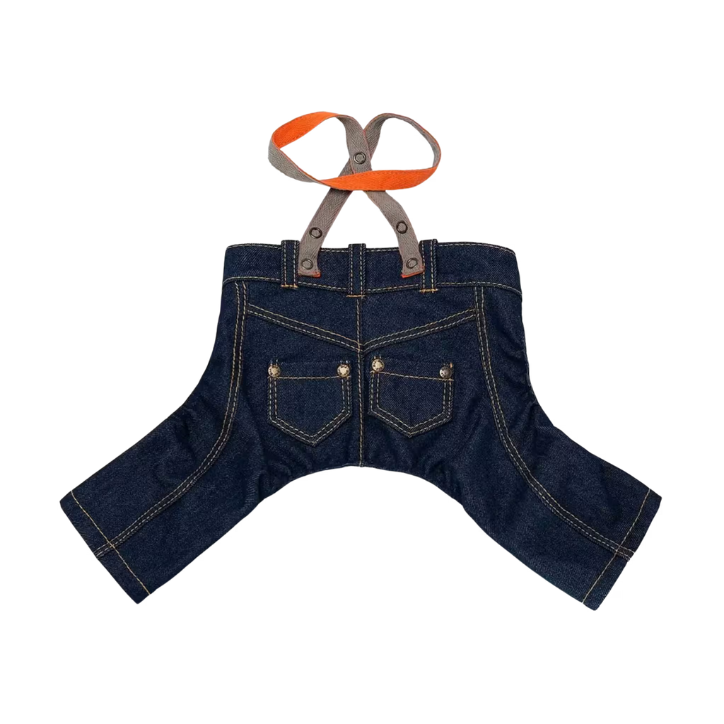 Jeans and Cap Denim Set for Small Dogs