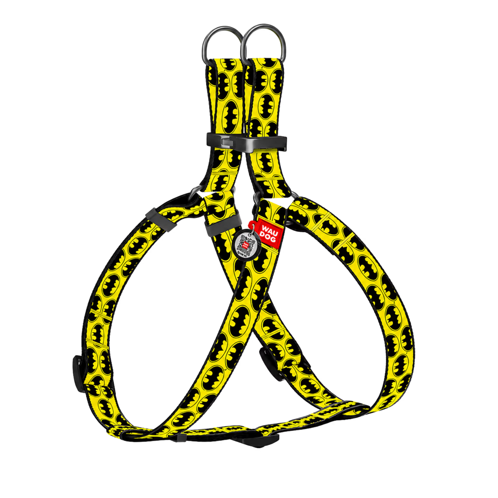 Nylon Dog Harness with Smart QR ID Tag - Batman Collection