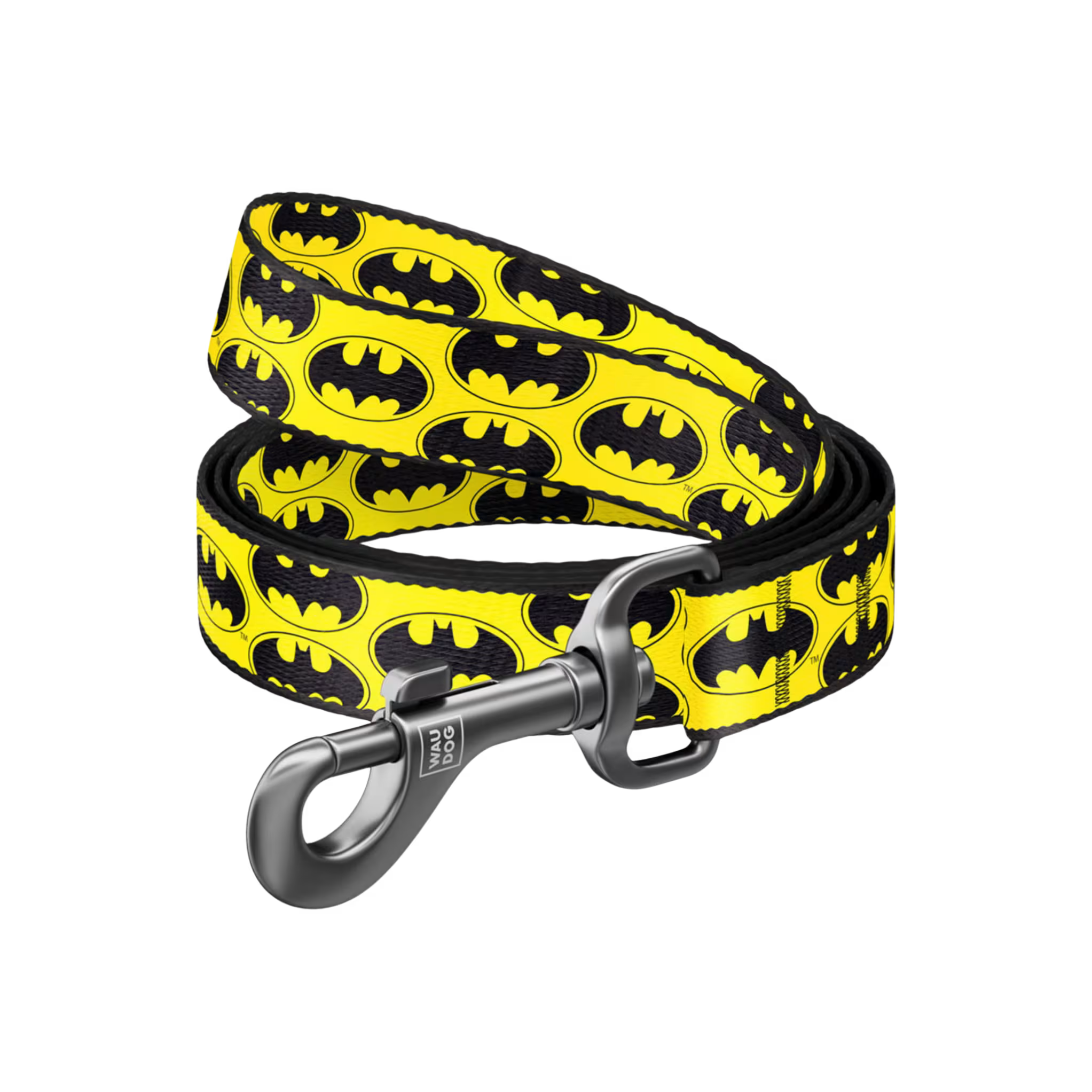 Batman Dog Leash with QR ID Tag