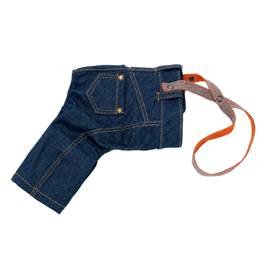 Jeans and Cap Denim Set for Small Dogs