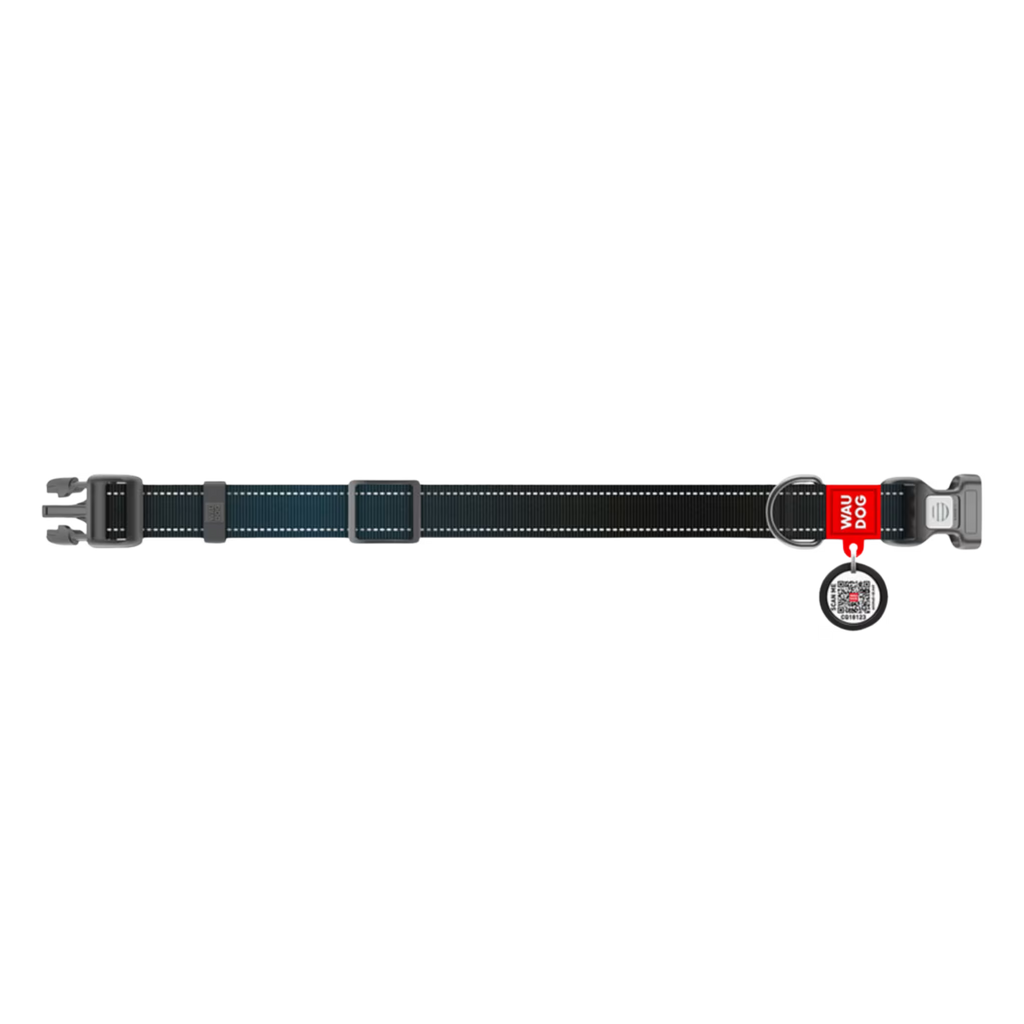 Mono Reflective Dog Collar with QR ID Tag