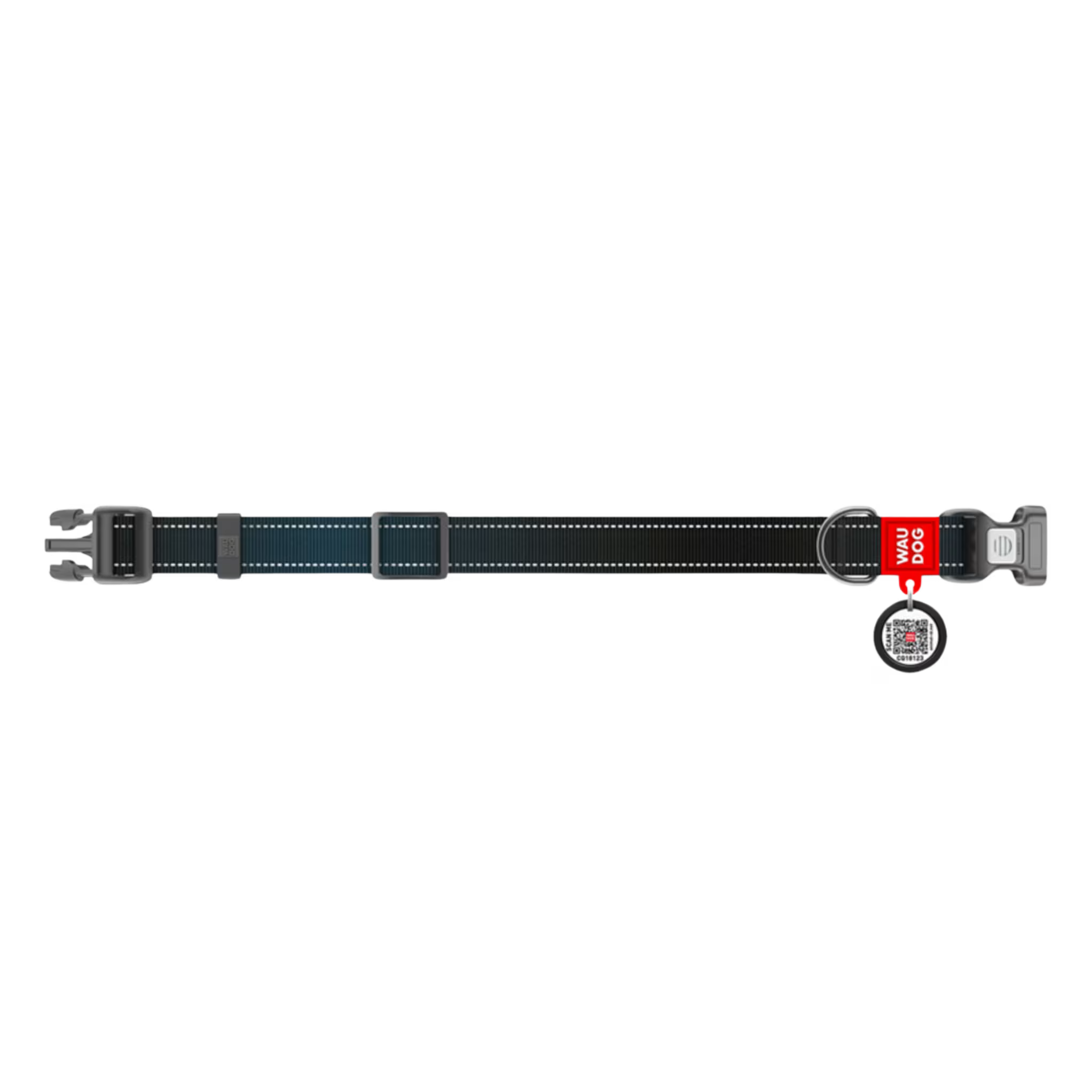 Mono Reflective Dog Collar with QR ID Tag