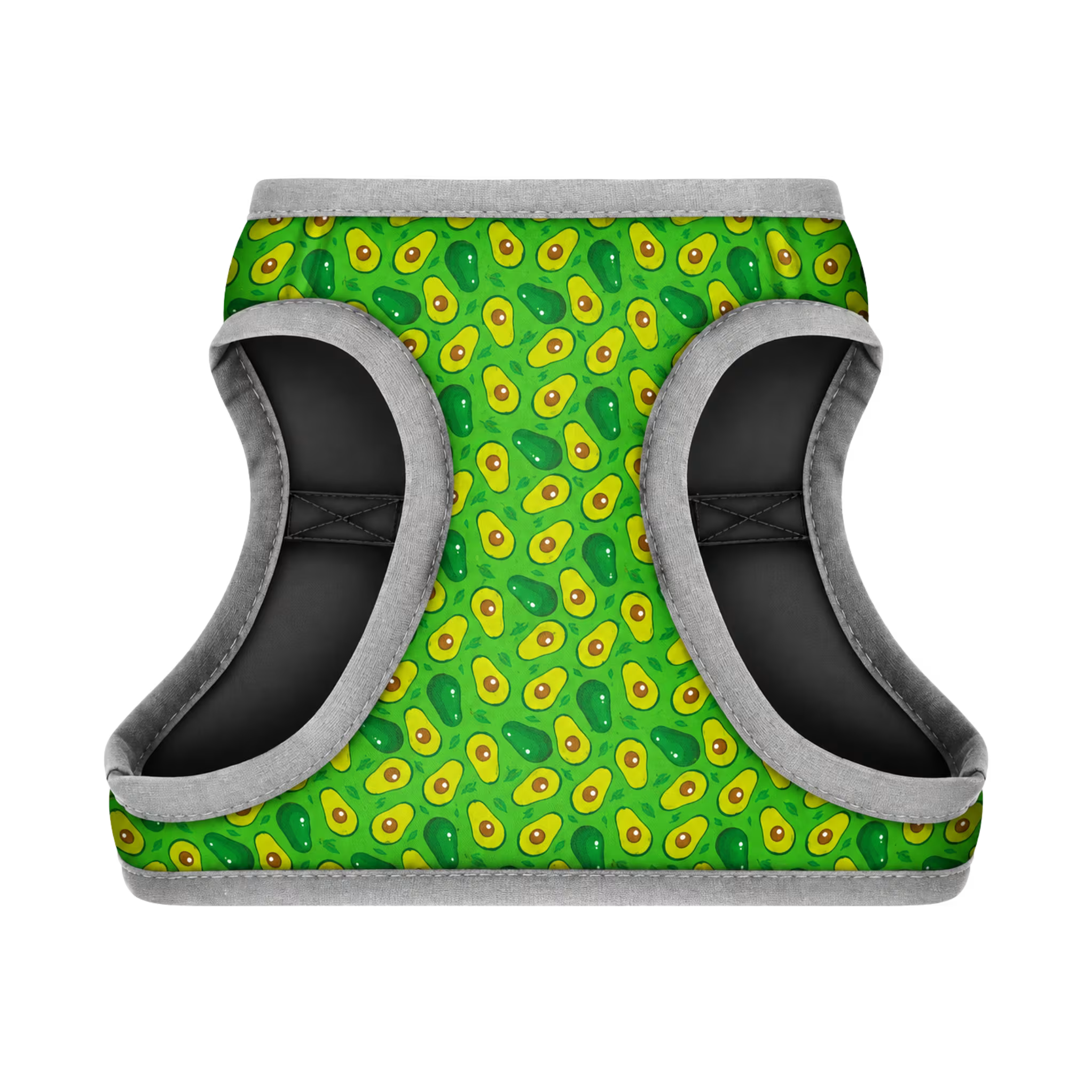 Soft Dog Harness Vest with Smart QR ID Tag - Avocado&Donuts Collection