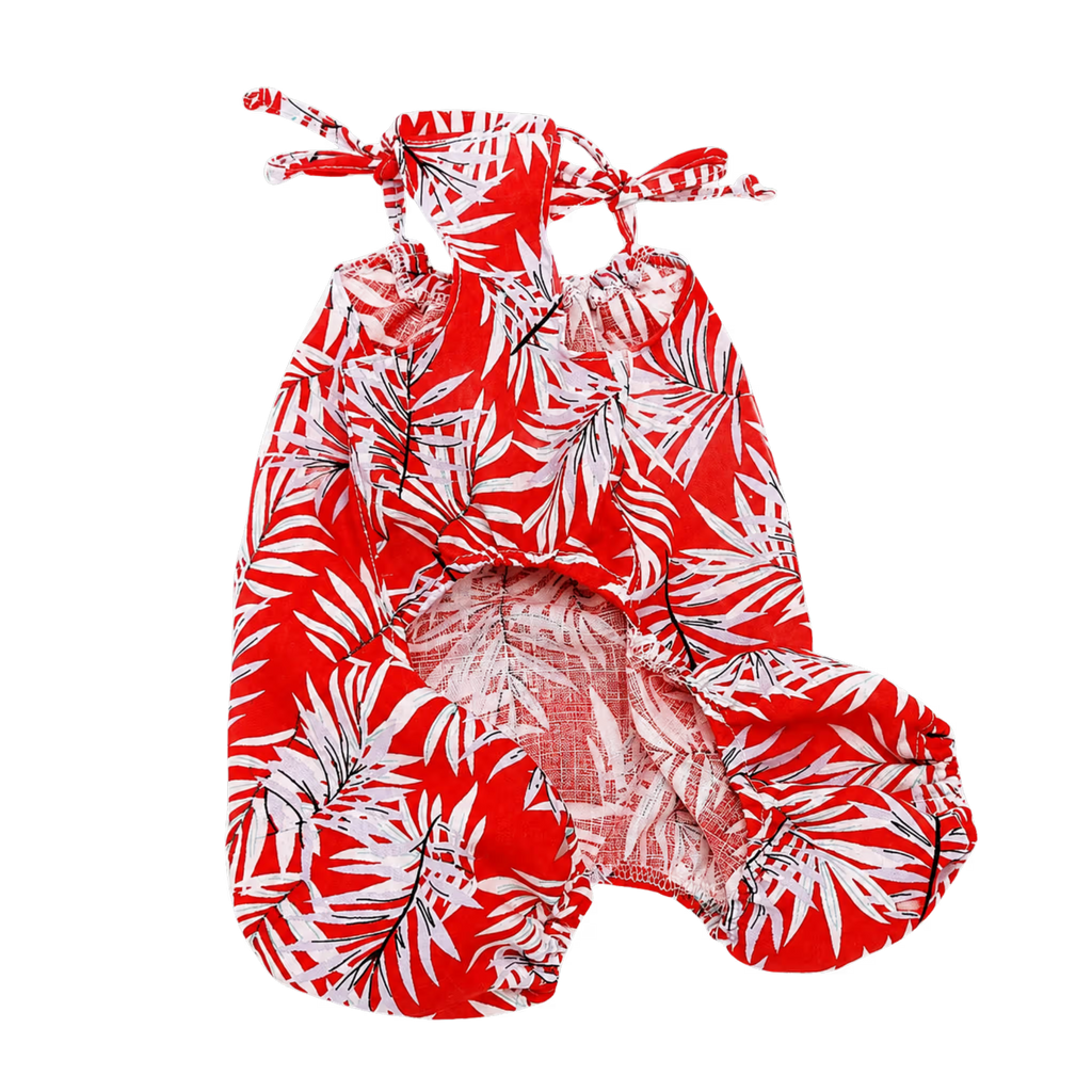 Linen Dog Romper Lightweight Summer Clothing