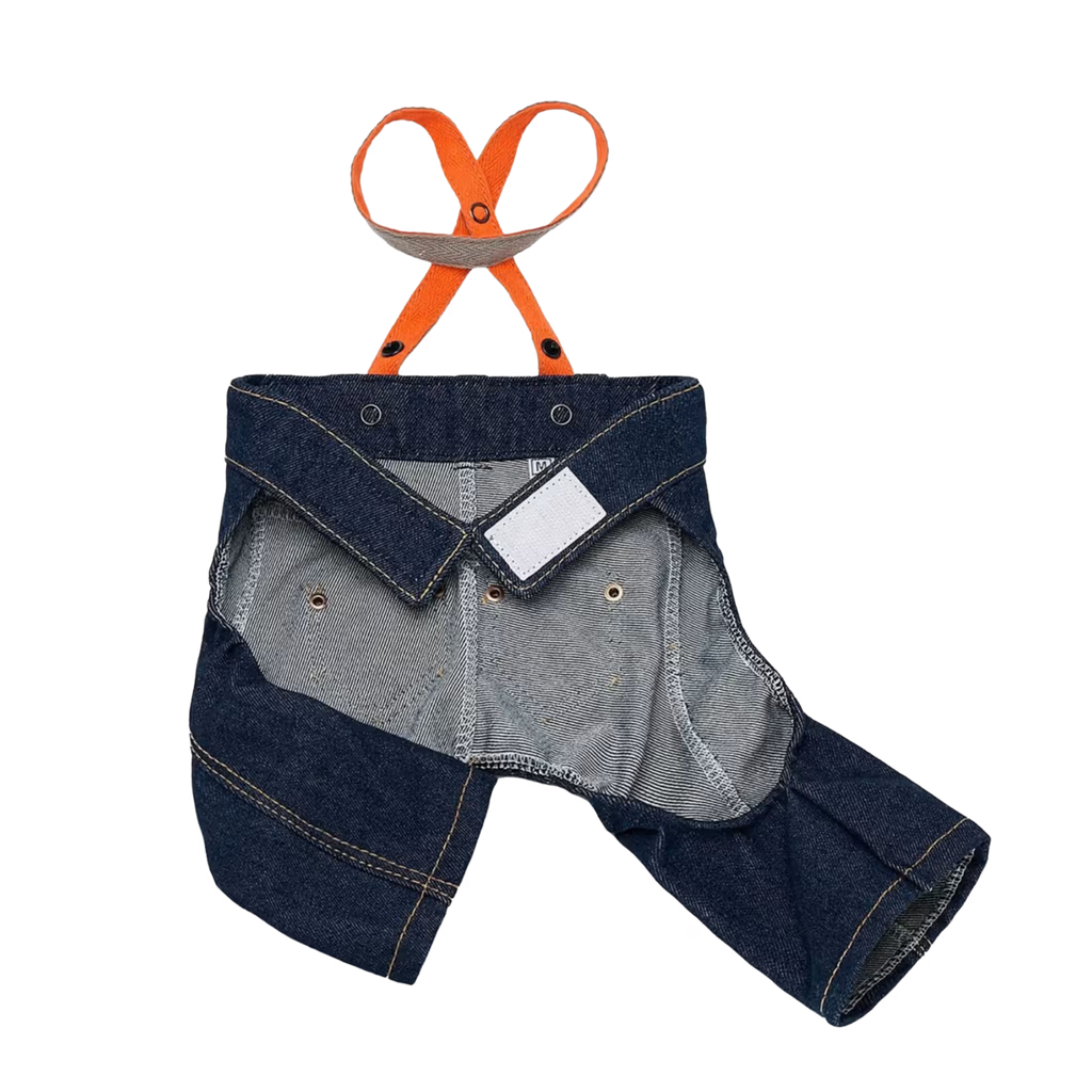 Jeans and Cap Denim Set for Small Dogs