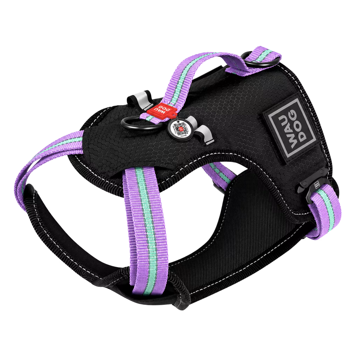 Padded Comfort Dog Harness with Smart QR ID Tag