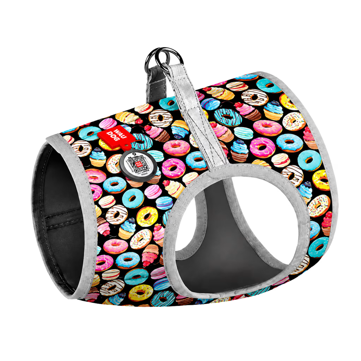 Avocado&Donuts Soft Dog Harness with Smart QR ID Tag