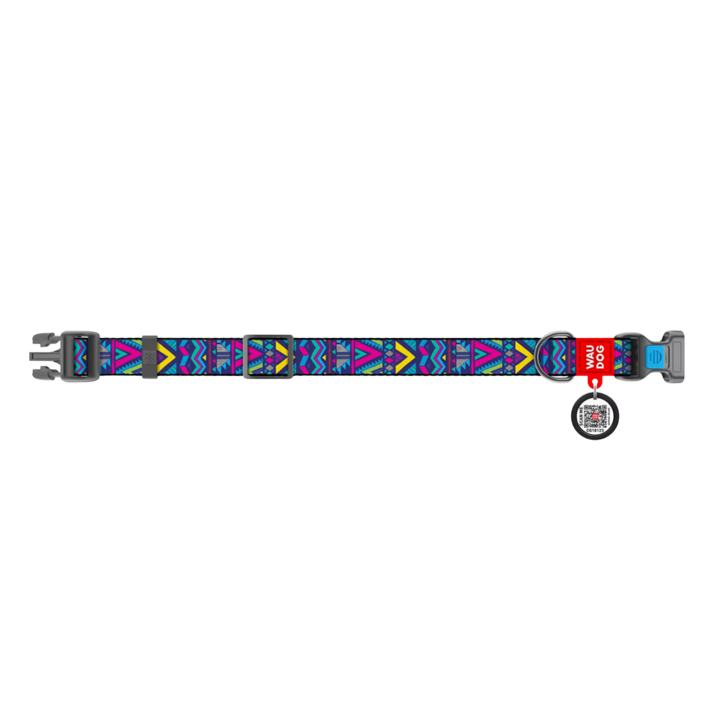 Nylon Dog Collar “Indie” with Smart QR Tag
