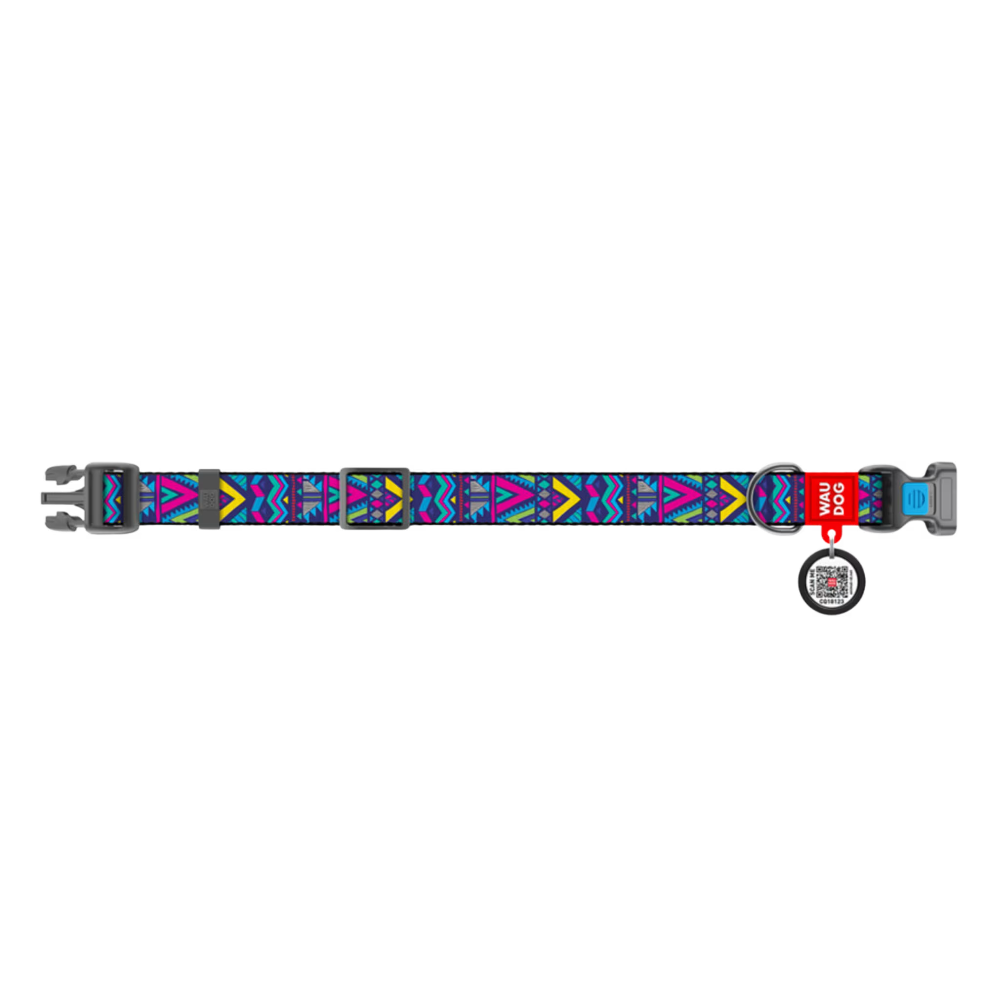 Nylon Dog Collar “Indie” with Smart QR Tag