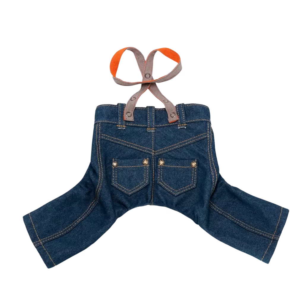 Jeans and Cap Denim Set for Small Dogs