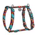 H-Harness Dog Harness with QR ID Tag – Monsters & Oranges Collection