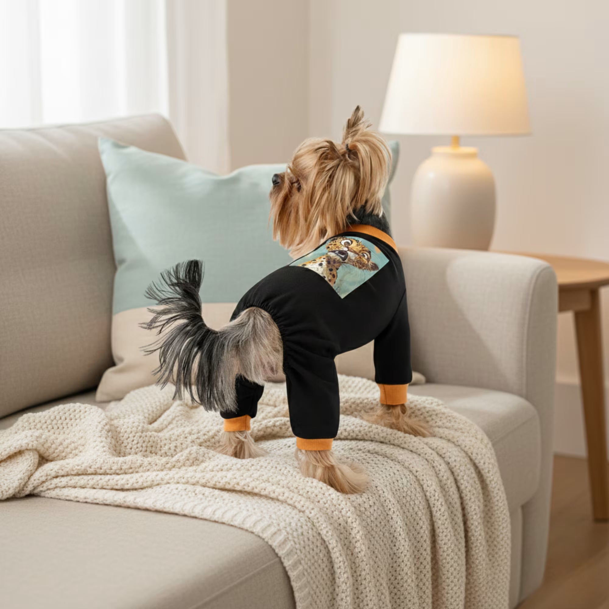 Cozy Knit Dog Jumpsuit