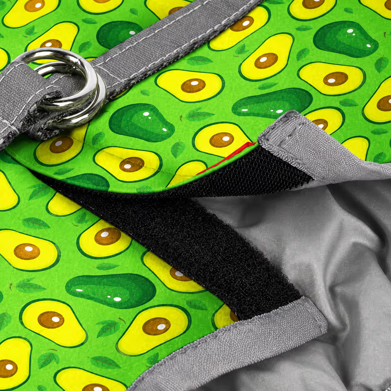 Soft Dog Harness Vest with Smart QR ID Tag - Avocado&Donuts Collection