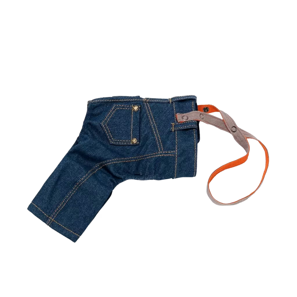 Jeans and Cap Denim Set for Small Dogs