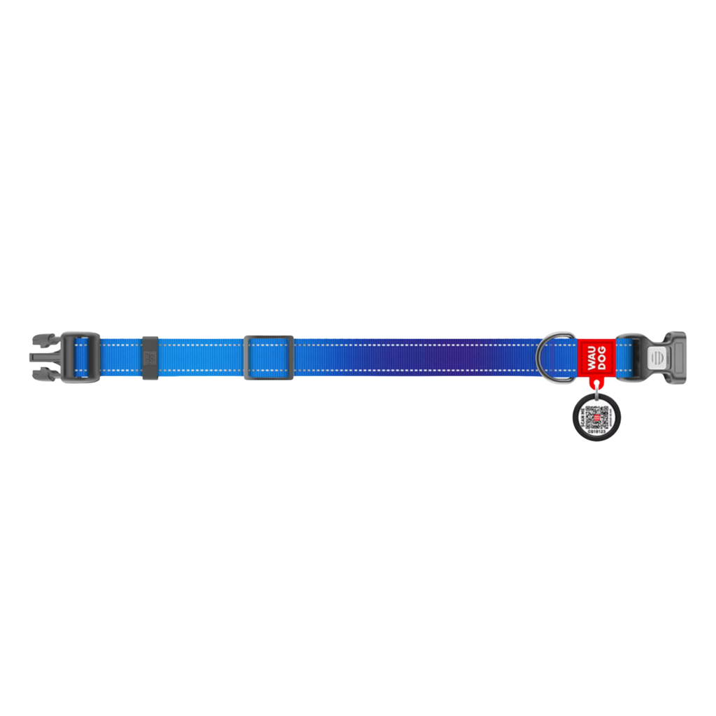 Mono Reflective Dog Collar with QR ID Tag