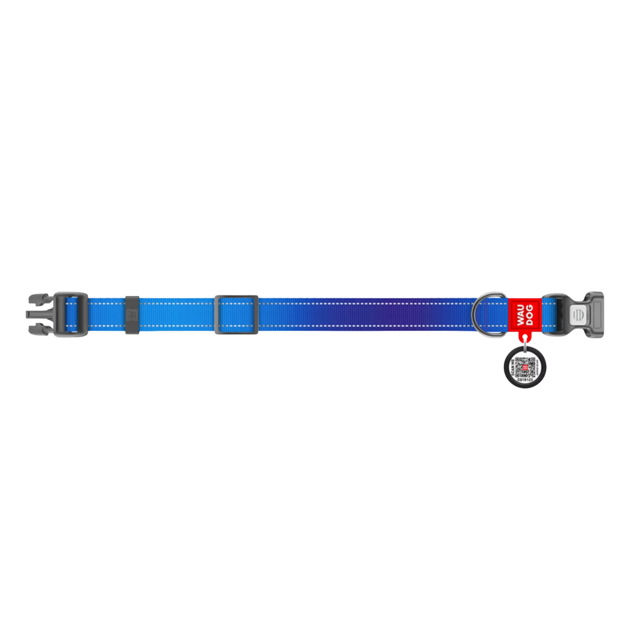 Mono Reflective Dog Collar with QR ID Tag