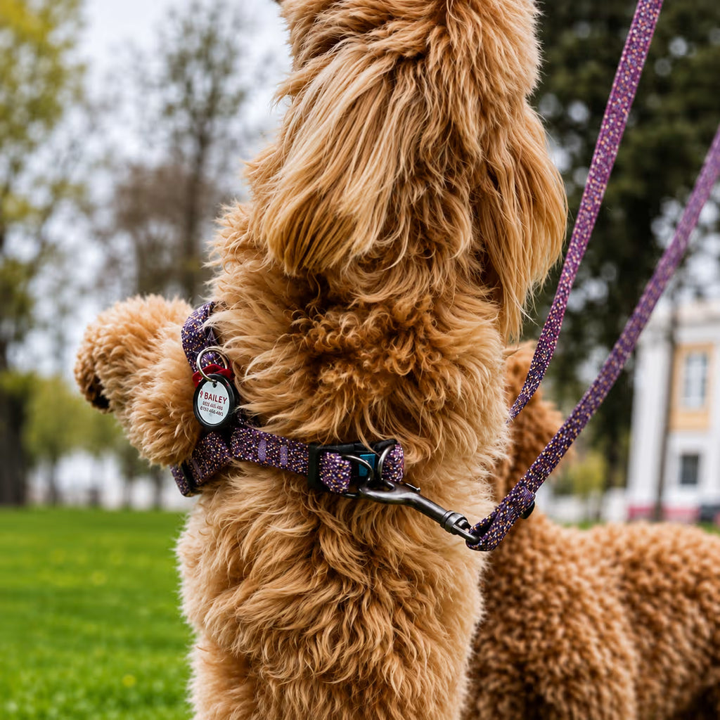 Eco Cotton Dog Harness - with Smart QR ID Tag
