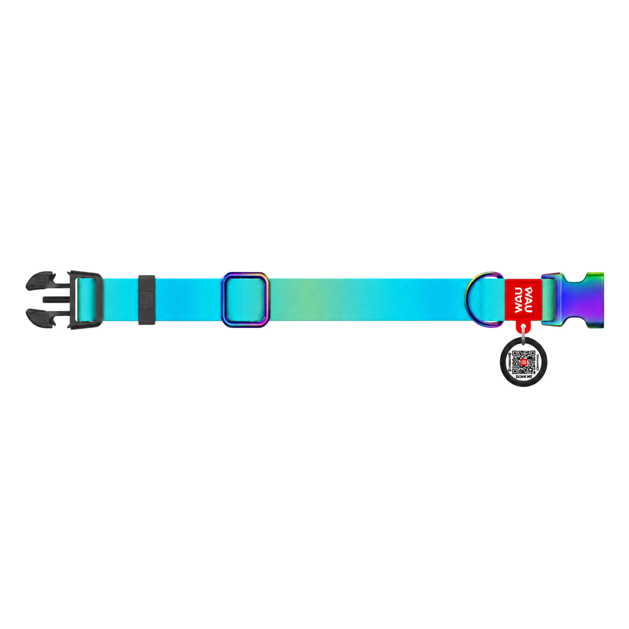 Gradient Recycled Nylon Dog Collar with QR Passport