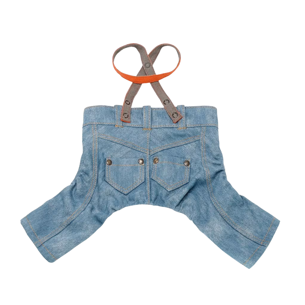 Jeans and Cap Denim Set for Small Dogs