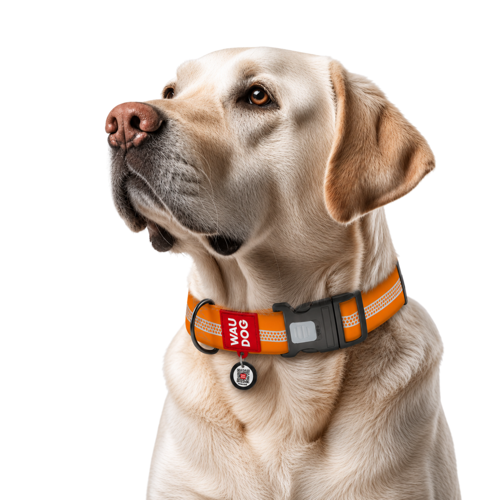 Collier de chien imperméable réfléchissant avec identification QR