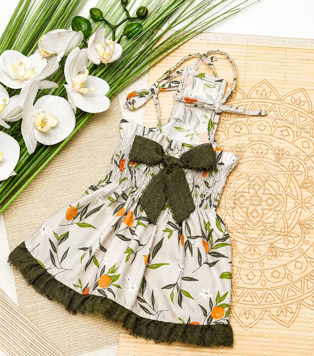 Kristi Linen Dog Dress – Lightweight Summer Outfit with Adjustable Fit