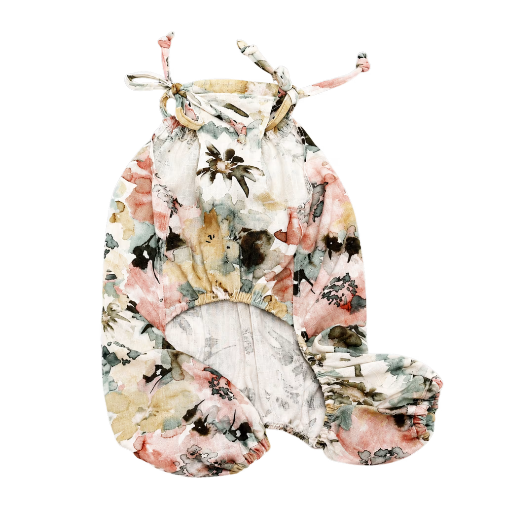 Linen Dog Romper Lightweight Summer Clothing
