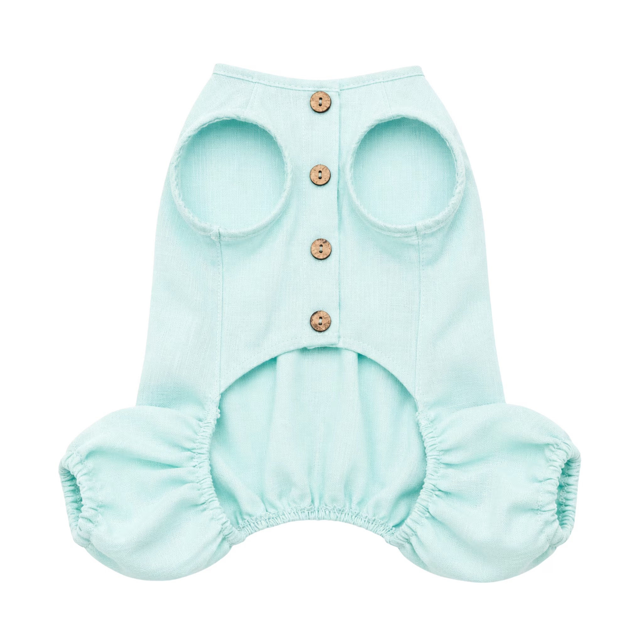 Linen Dog Jumpsuit & Sun Hat Set - Lightweight Summer Dog Outfit