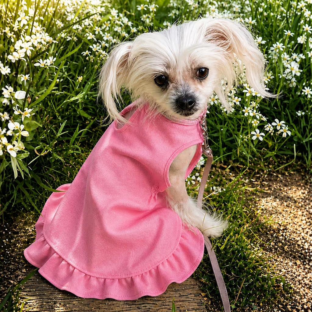 Sophie Linen Dog Dress – Breathable Summer Dress for Small Dogs