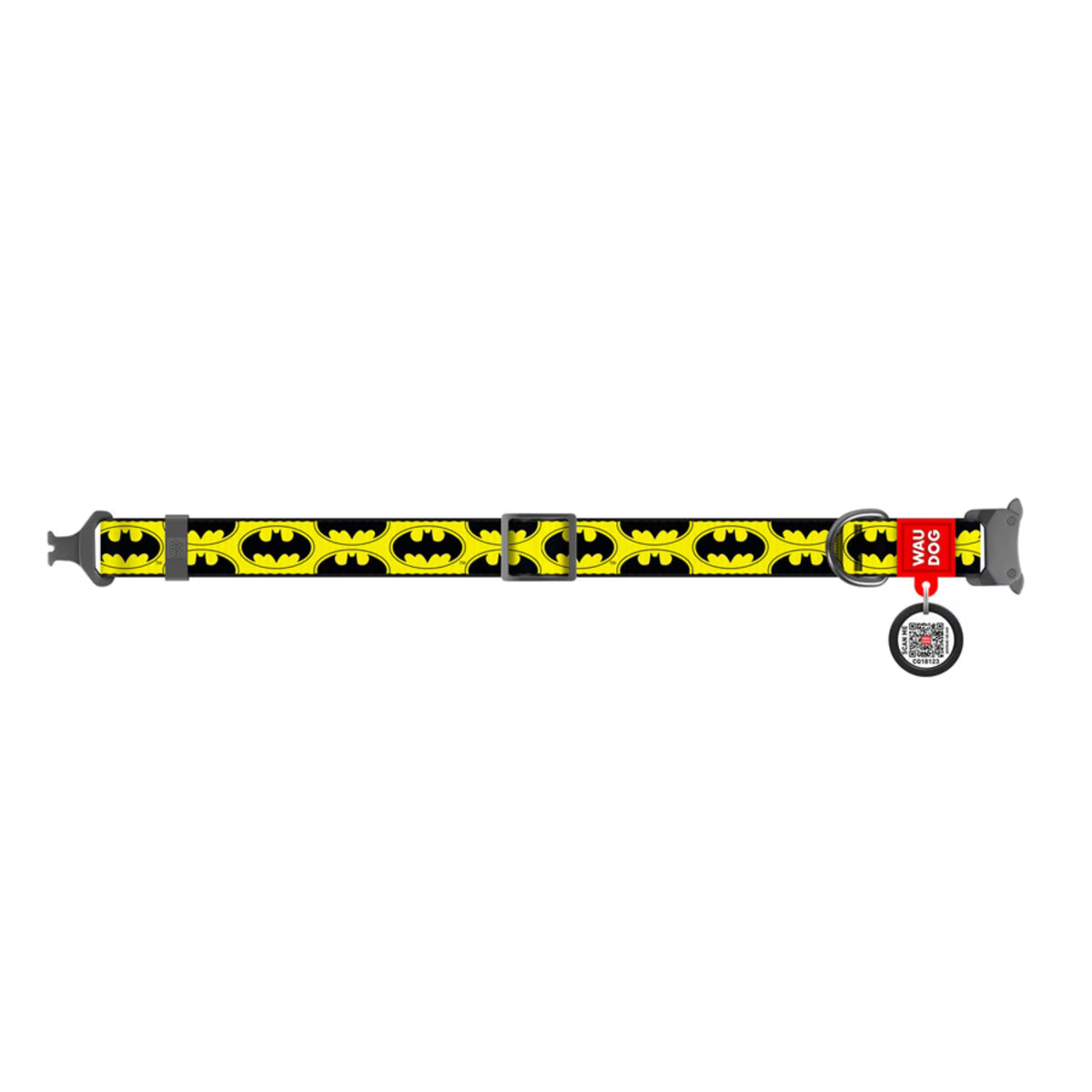 Batman Dog Collar & Leash Set with QR ID Tag