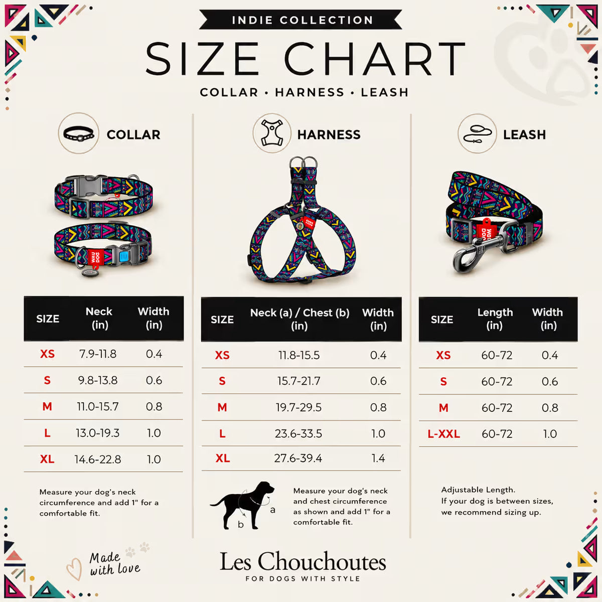 Indie Nylon Dog Harness with Smart QR ID Tag