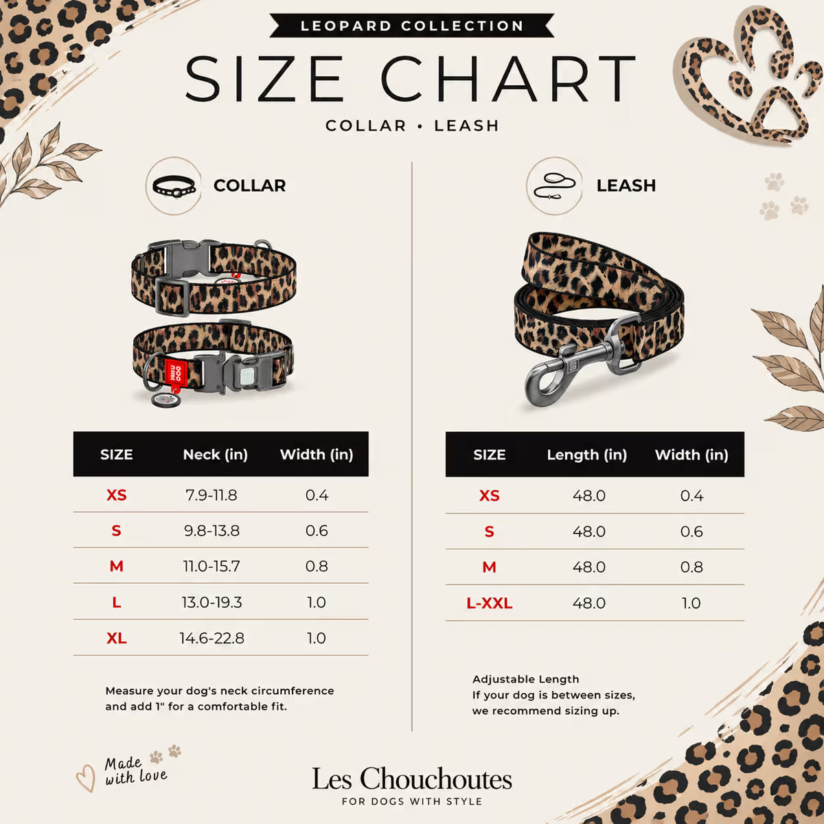 Leopard Print Dog Collar with Smart QR ID Tag