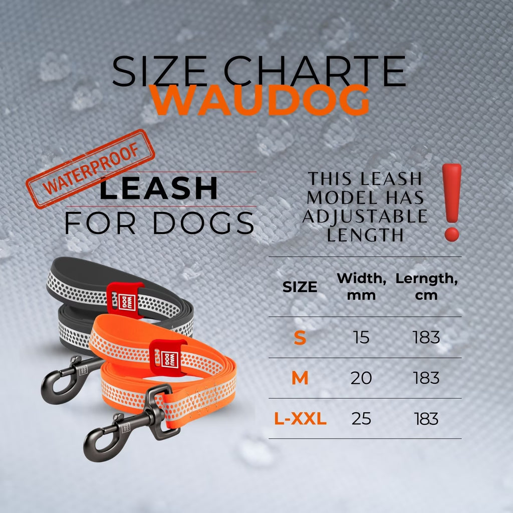 Waterproof Reflective Dog Collar & Leash Set with QR ID Tag