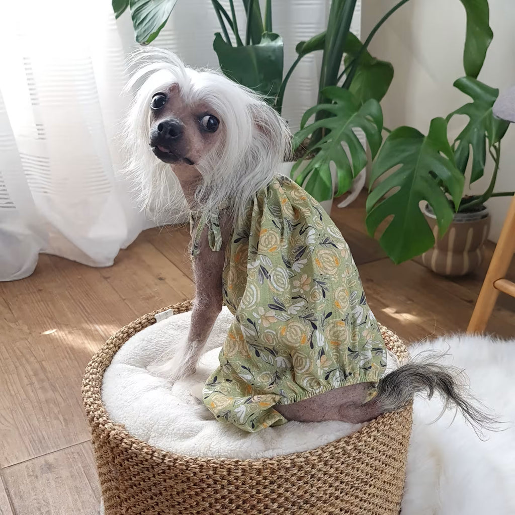 Linen Dog Romper Lightweight Summer Clothing